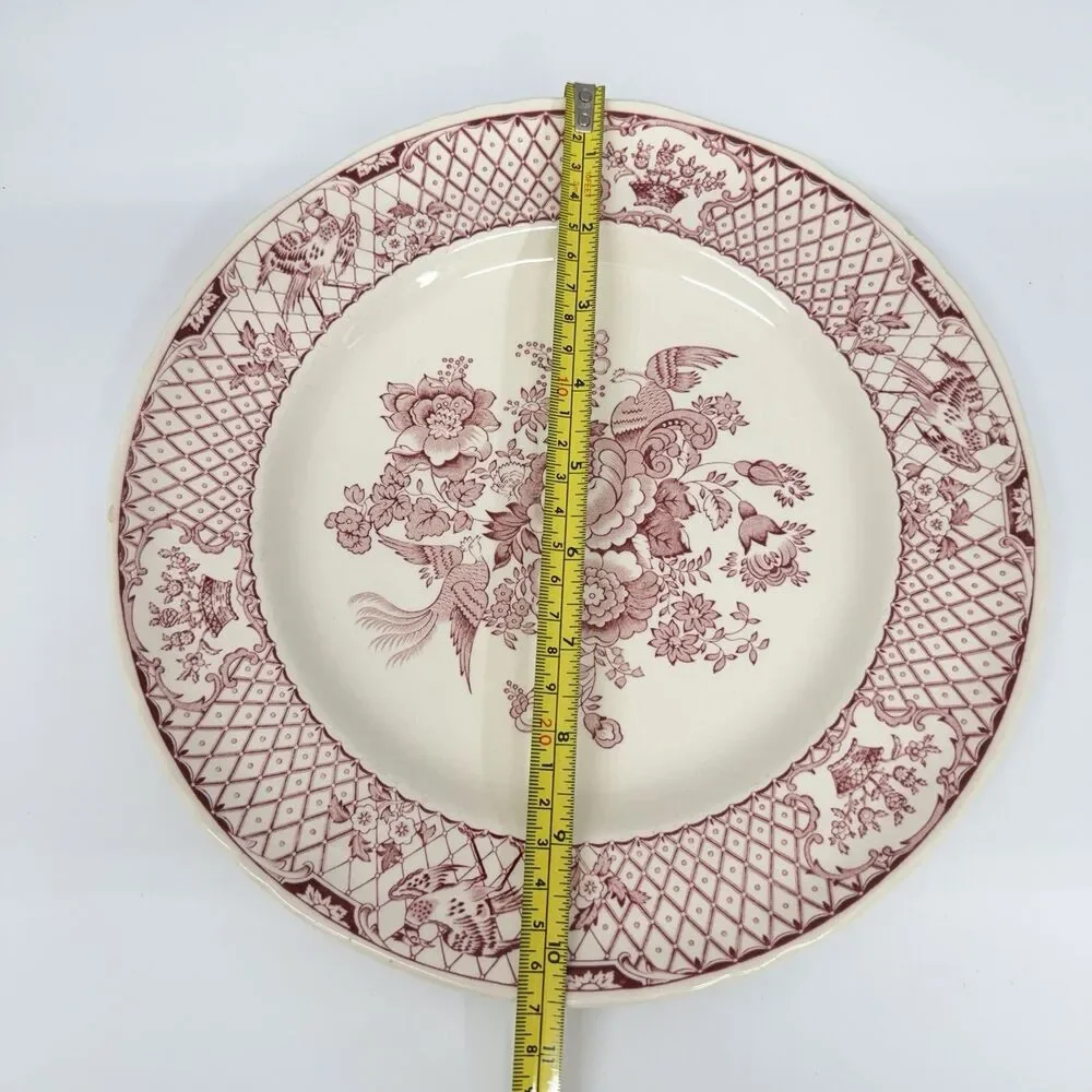 Mason’s Stratford Vtg Ironstone 10.5” Dinner Plate Red Transferware England